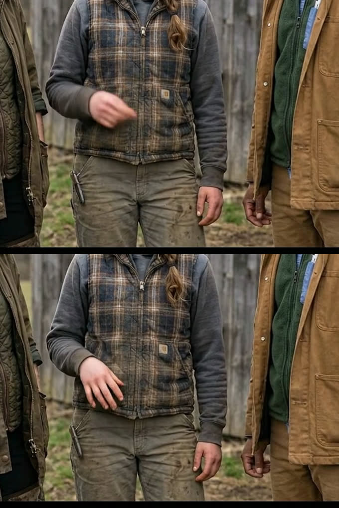 The gesturing hand at three seconds, both tiers